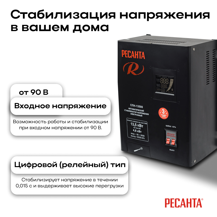Стабилизатор СПН-13500 Ресанта 63/6/28