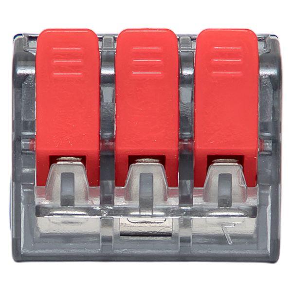 Клемма СМК 221-413 с рычагом 3 отверстия блистер (20шт.) EKF plc-smk-221-413b-20