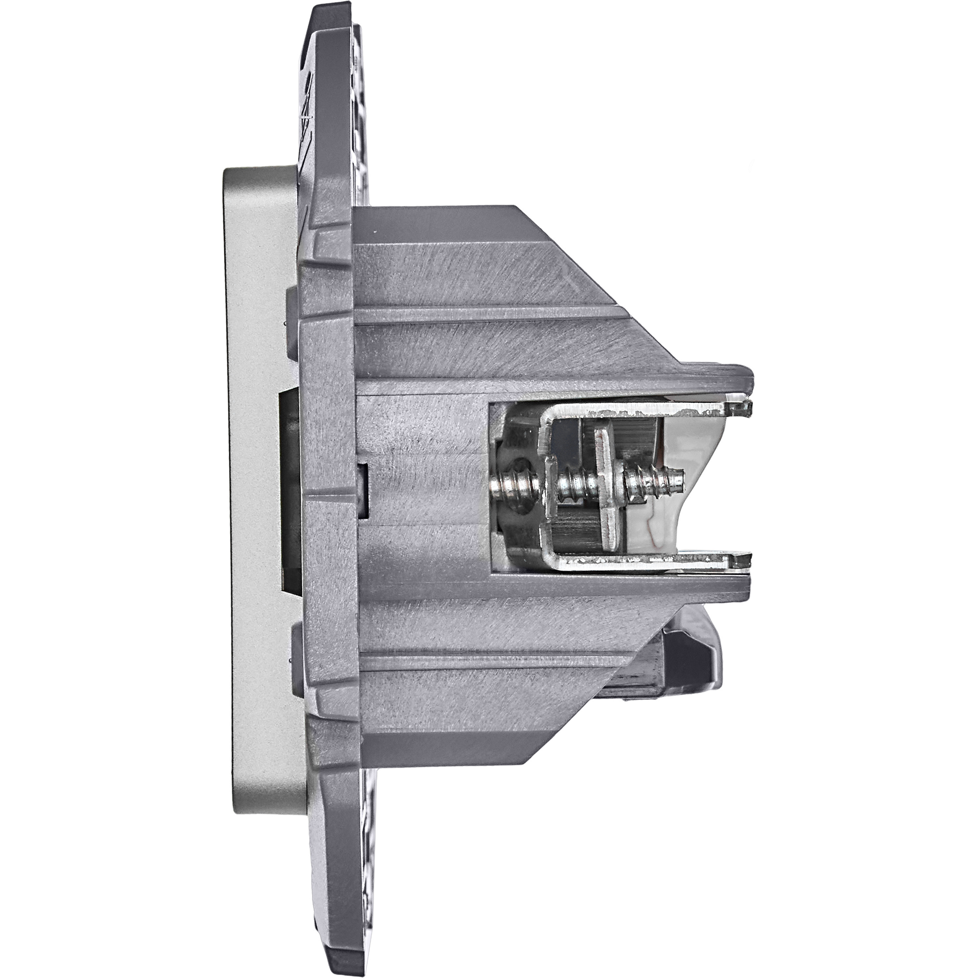 Розетка компьютерная двойная RJ45 категория 6 UTP алюминий INSPIRIA IEK 673842
