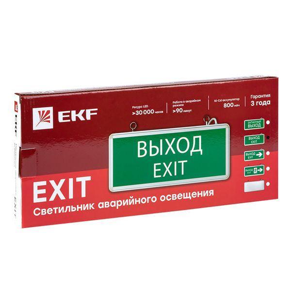 Светильник аварийно-эвакуационного освещения EXIT-101 односторонний LED Proxima EKF EXIT-SS-101-LED