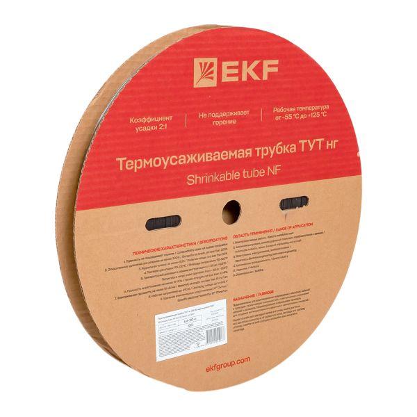 Трубка термоусаживаемая ТУТ нг 20/10 черная рулон PROxima EKF tut-20-b
