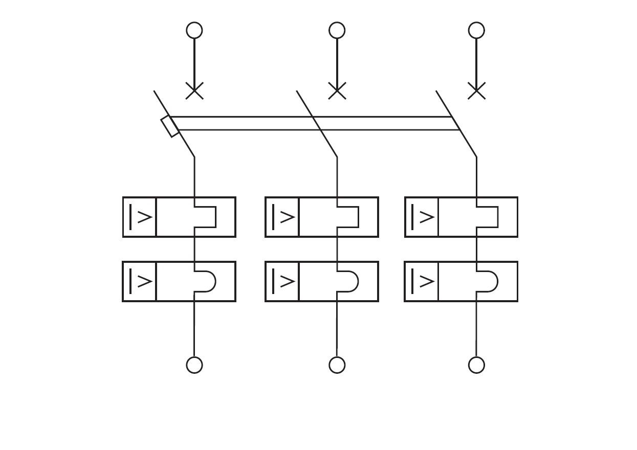 Выключатель автоматический трёхполюсный 6А C 6кА DKC MD63N-3PC6