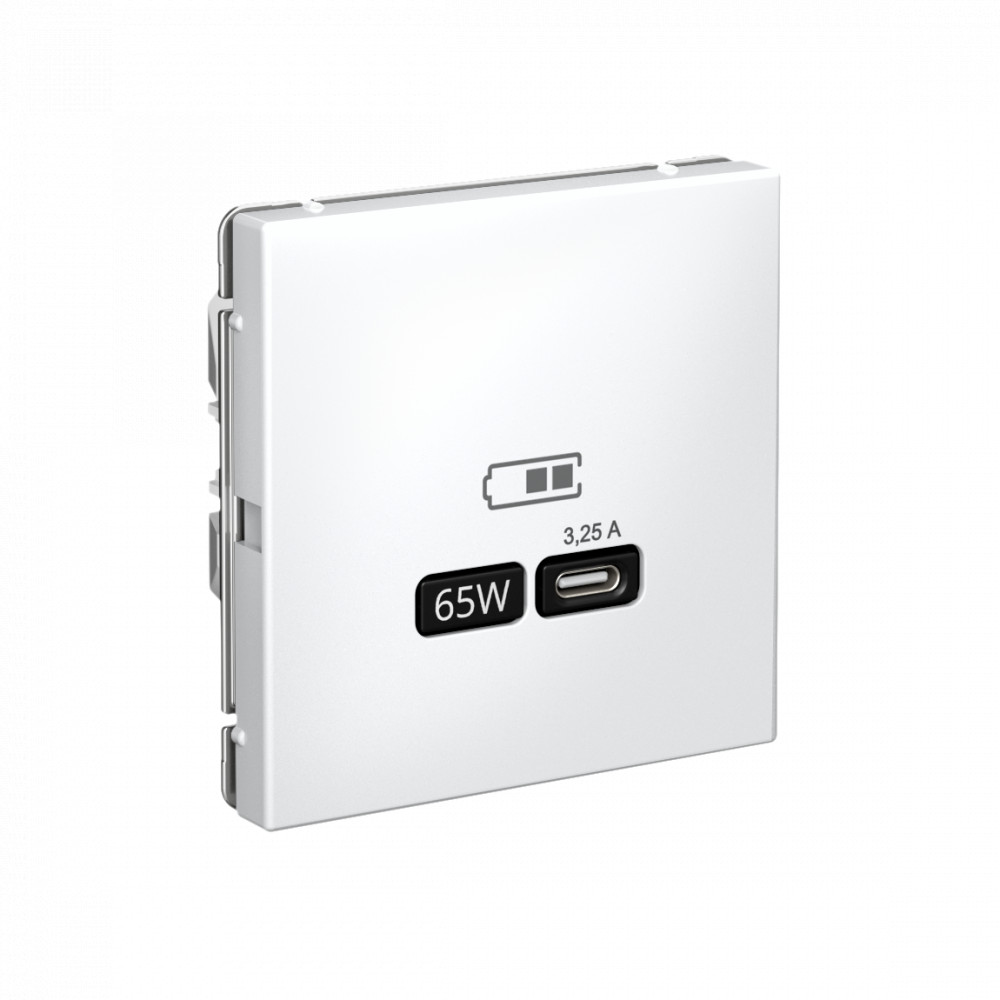 ARTGALLERY USB розетка тип-С 65Вт высокоскор.заряд. QC, PD, механизм, белый Systeme Electric GAL000127