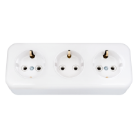 Розетка тройная наружная с заземлением БелТИЗ РА16-243