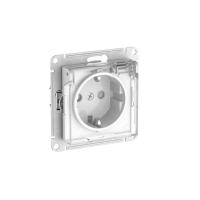 ATLASDESIGN AQUA РОЗЕТКА с заземлением со шторками с прозрачной крышкой ,16А, IP44, быстрозажимные клеммы,БЕЛЫЙ Systeme Electric ATN440146S
