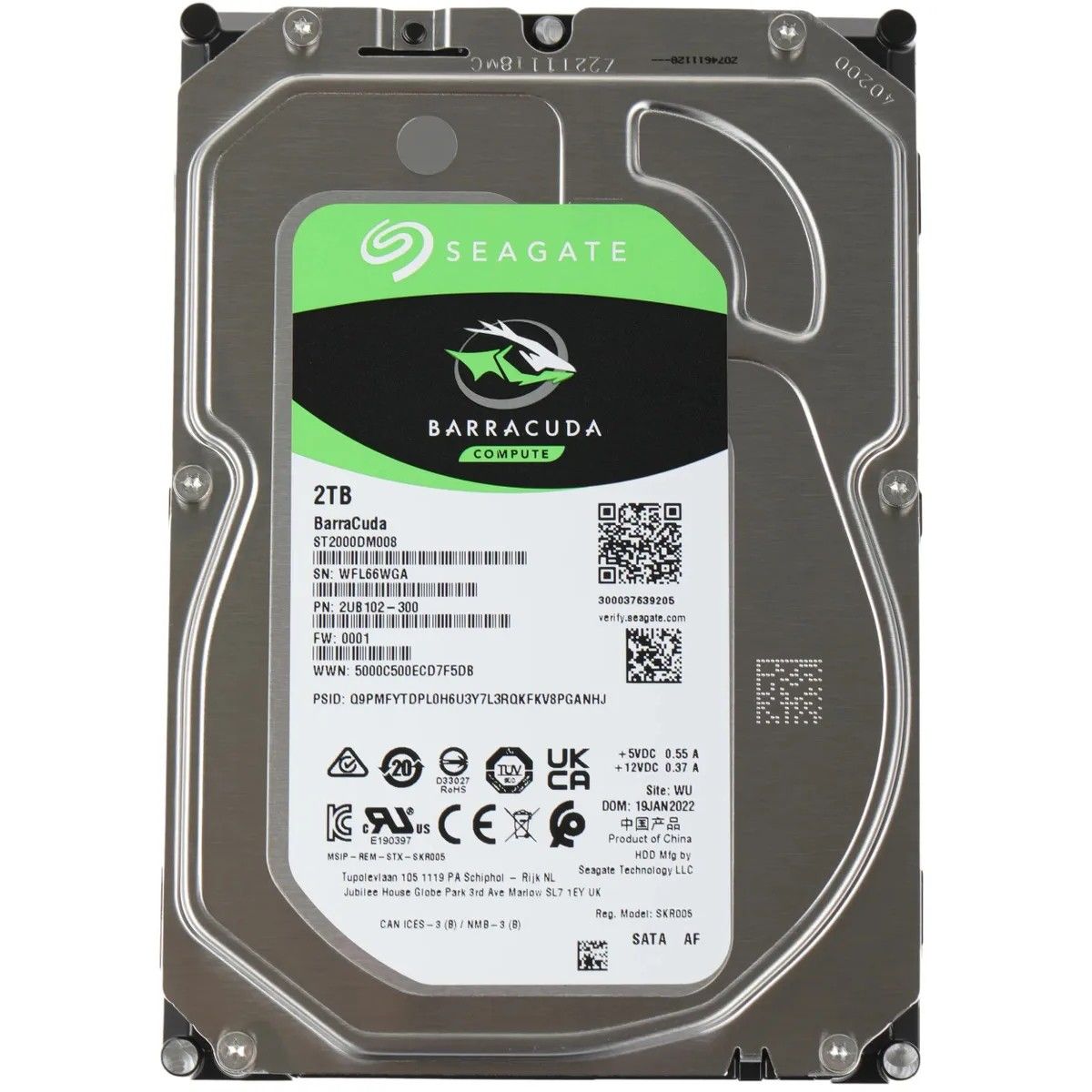 Жесткий диск 2TB Barraсuda 3.5'', SATAIII, 7200 об/мин, 64 МБ Seagate ST2000DM008 59525