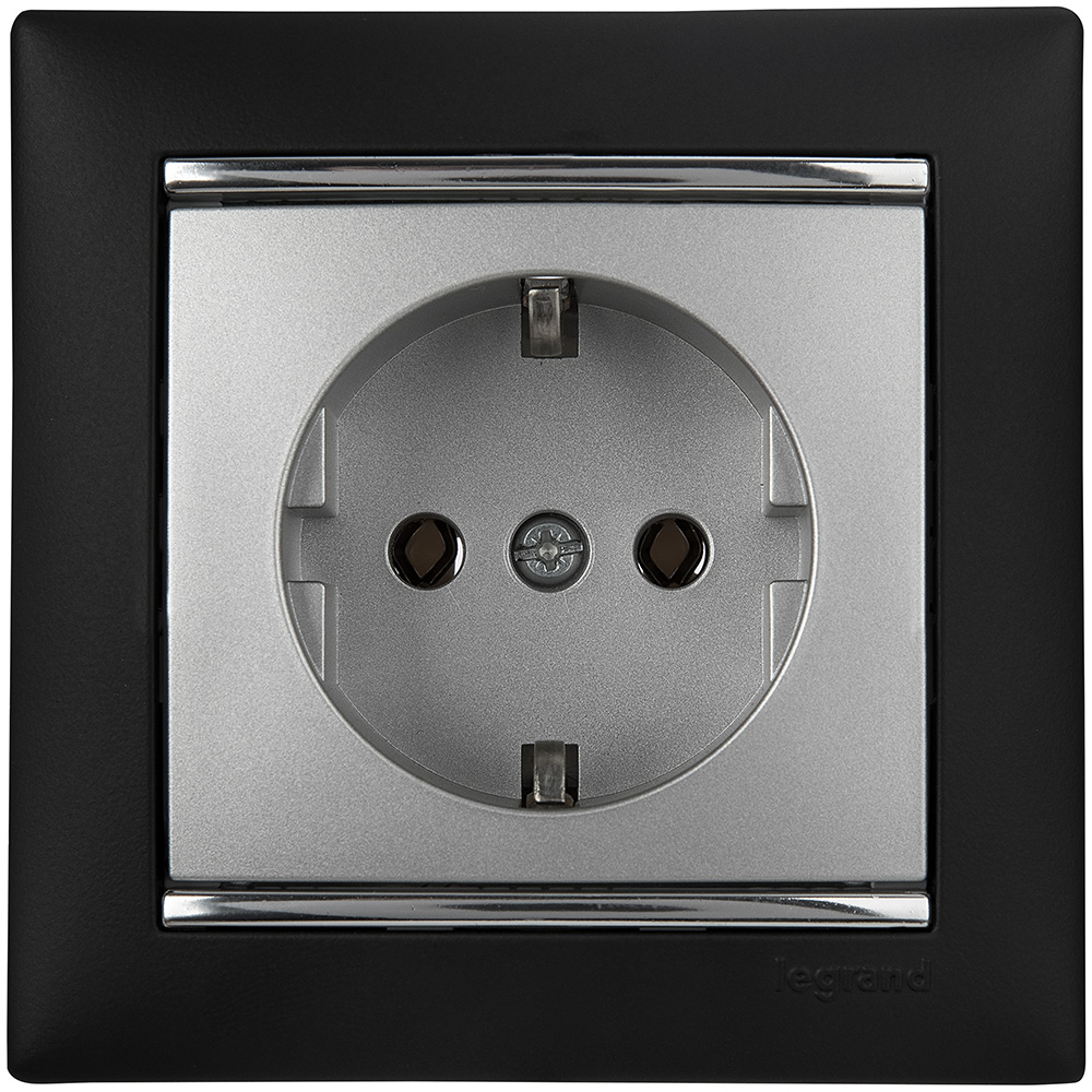 VALENA Рамка 1 пост ноктюрн/серебро Legrand/Daccord 770391
