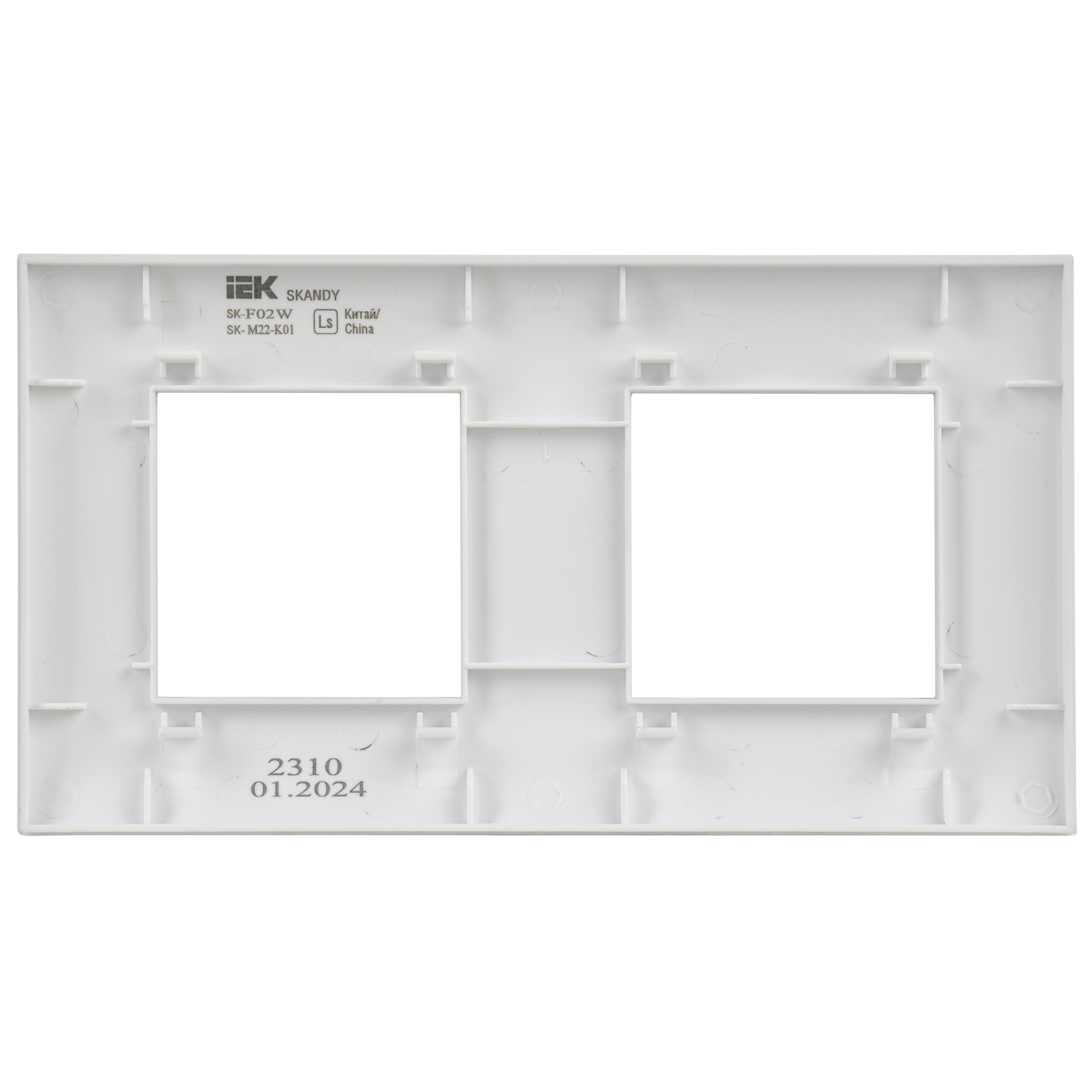 SKANDY Рамка 2-местная SK-F02W арктический белый IEK SK-M22-K01
