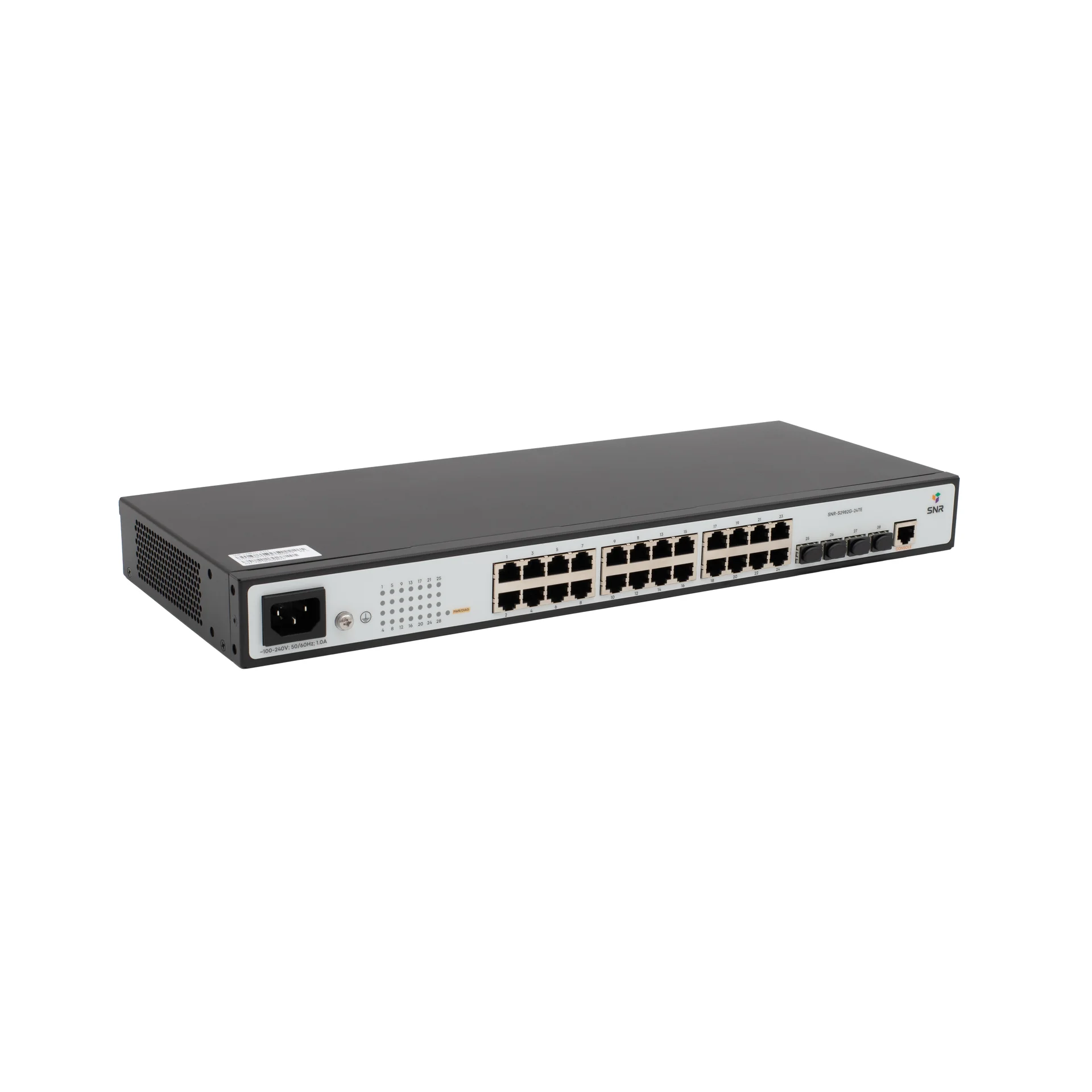 Коммутатор управляемый L2 24 порта RJ45 10/100/1000 Мб/с, 2хSFP 100/1000 Мб/с -S2982G-24TE SNR SNR-S2982G-24TE