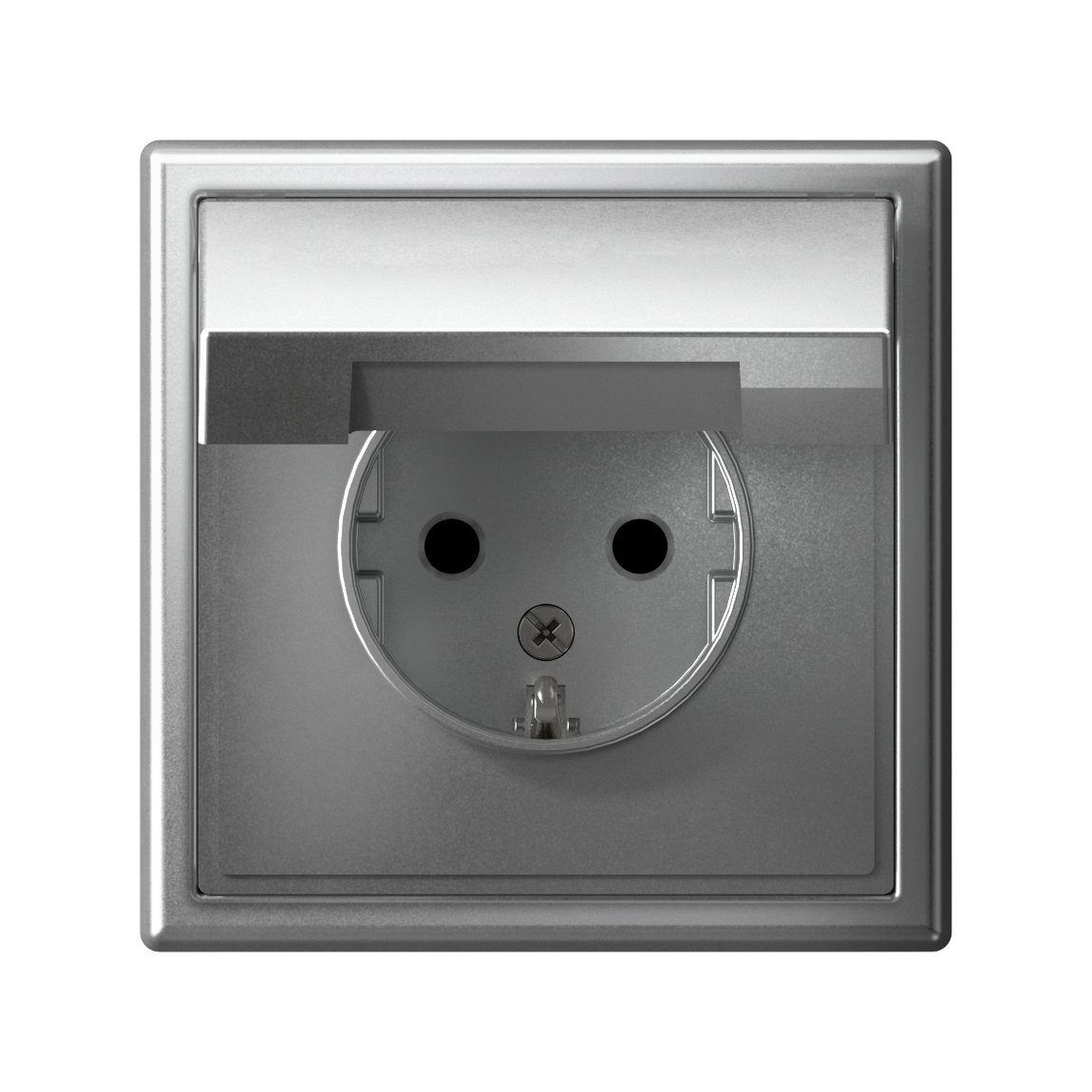 ARTGALLERY розетка с заземл. со шторк. с крышкой, 16А, IP20, механизм, алюминий Systeme Electric GAL000346