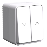 ATLASDESIGN PROFI IP54 2-клавишный ВЫКЛЮЧАТЕЛЬ ДЛЯ ЖАЛЮЗИ, 2хсх.4, БЕЛЫЙ Systeme Electric ATN540119