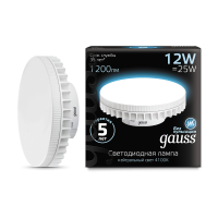 Лампа светодиодная LED 12 Вт 1200 Лм 4100К белая GX70 таблетка Black Gauss GAUSS 131016212