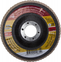 Круг лепестковый торцевой ''БАЗ'', 115 мм тип КЛТ 1, Р80 БАЗ Абразив 36563-115-80