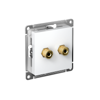 Аудиорозетка ATLASDESIGN двухместная белый Systeme Electric ATN000187