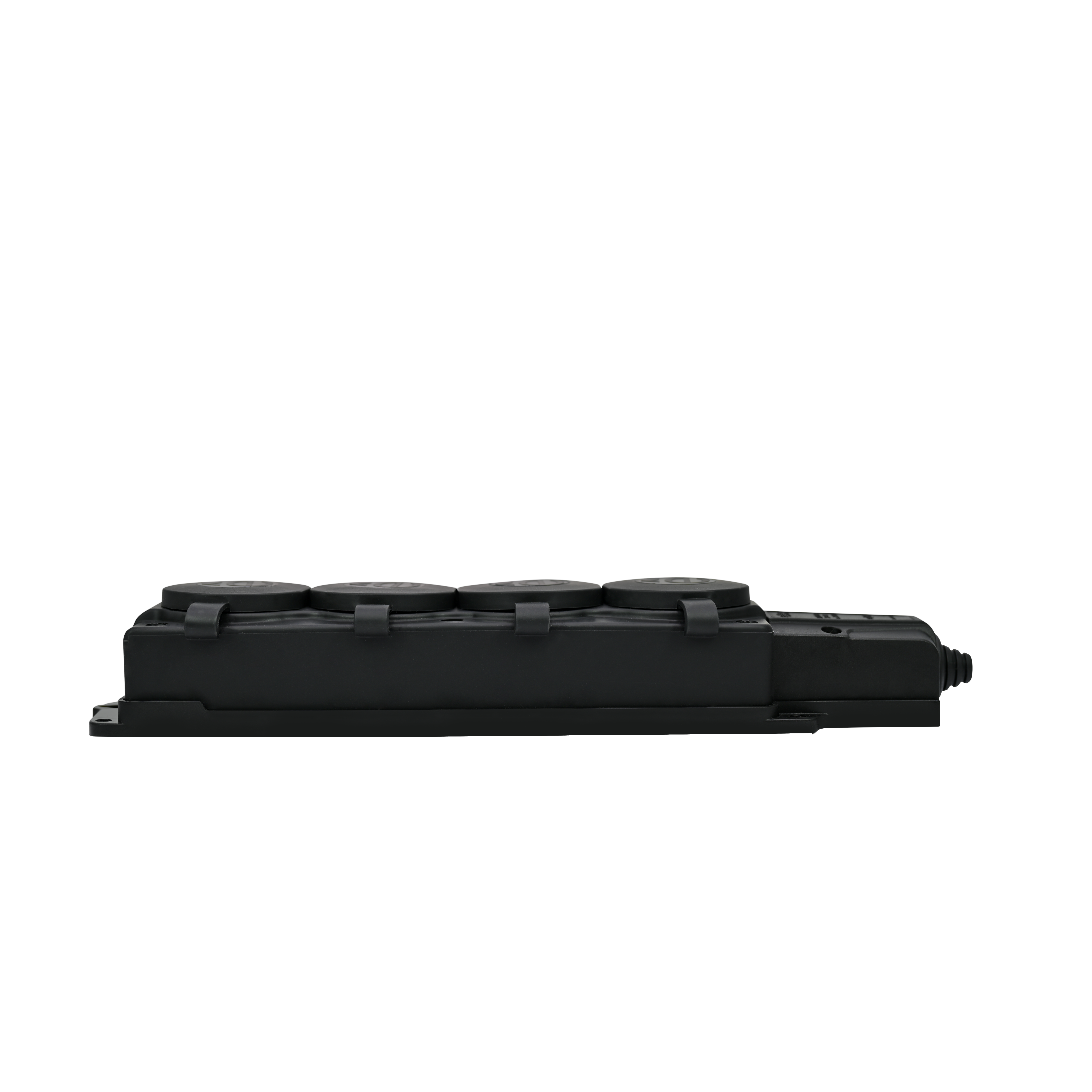 Колодка 4х розетка 2К+З каучуковая 16А/250В IP44 Чёрная MultiSet Systeme Electric MST4104BK