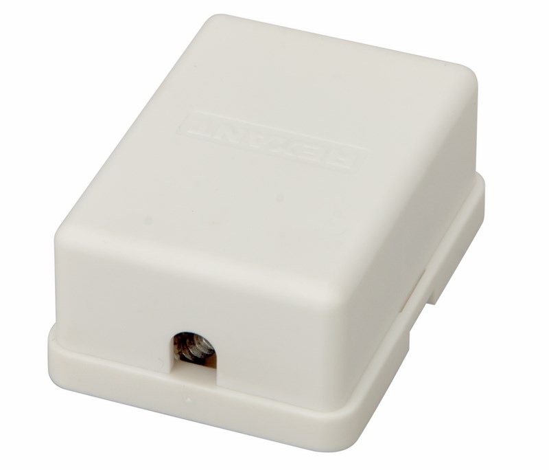 Розетка телефонная внешняя, 2 порта UTP, RJ-14    (6P4C), CAT 3 (50шт/уп) REXANT 03-0002