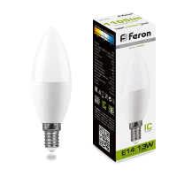 Лампа светодиодная LED 13вт E14 белый матовая свеча FERON LB-970 38108