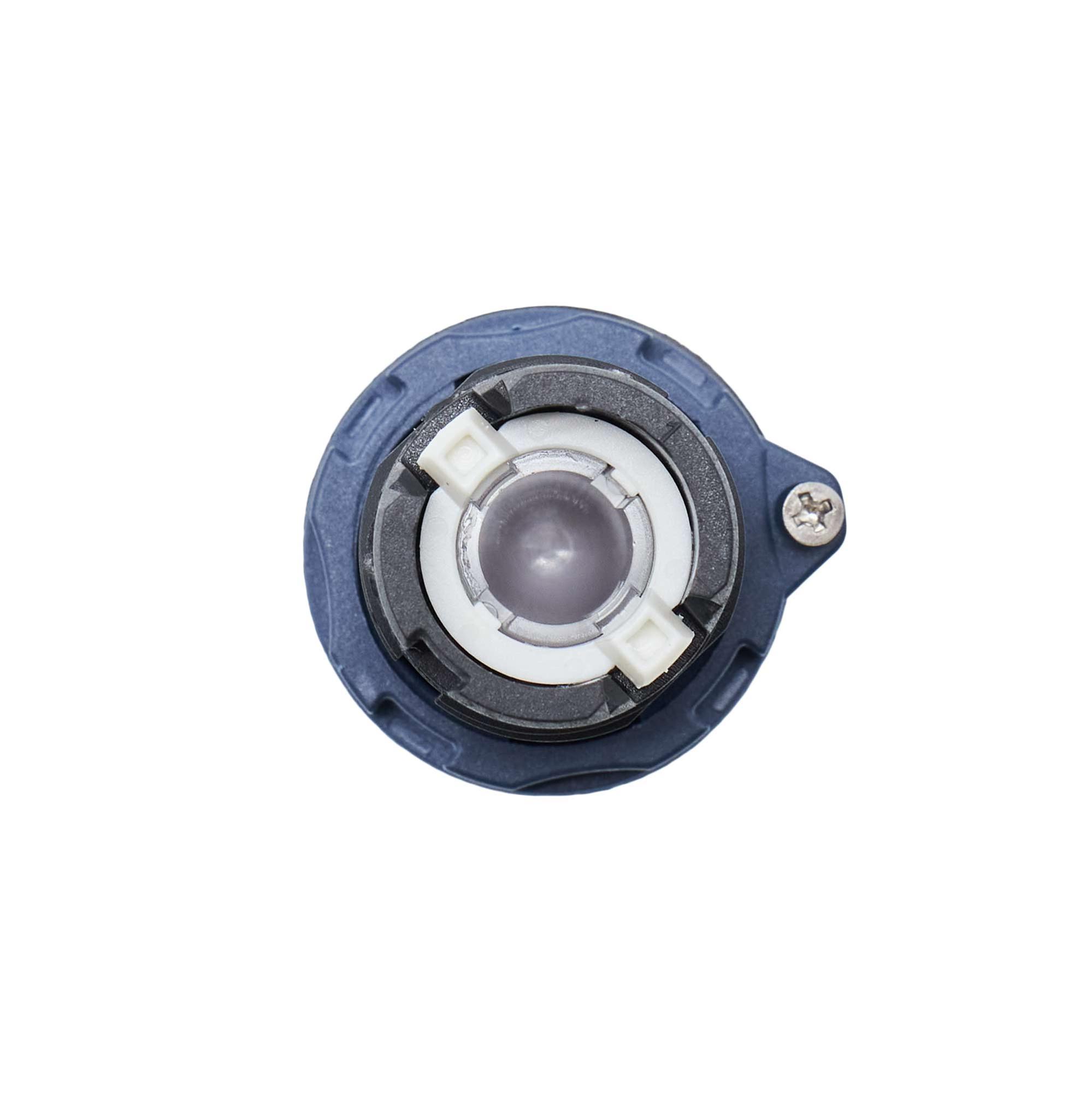 Головка кнопки плоская прозрачная с  фиксацией, красная DKC M22P-FLLRP