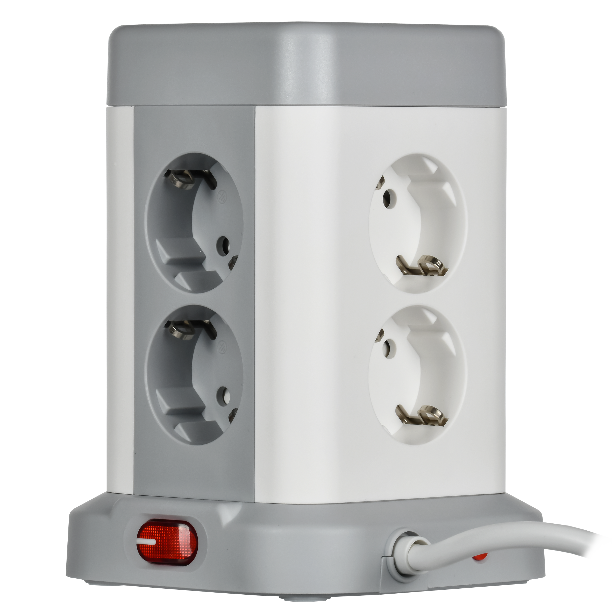 DOMINIC Удлинитель У08K 8 мест 2P+PE 1,5м 3х1,0мм2 16А/250В USB A+C 20Вт серый IEK DN-YP30-16-08-01-ZKU-K41