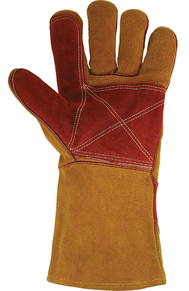 Краги спилковые пятипалые на флисовой подкладке, с усиленной накладкой на ладони и  кевларовой нитью, ArmProtect SK110, р.11 Азбука Защиты 4631161388476