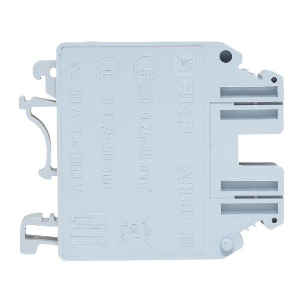 Клеммная колодка винтовая 35 UT серая EKF scr-ut-35-g