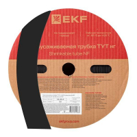Трубка термоусаживаемая ТУТ нг 40/20 черная рулон PROxima EKF tut-40-b