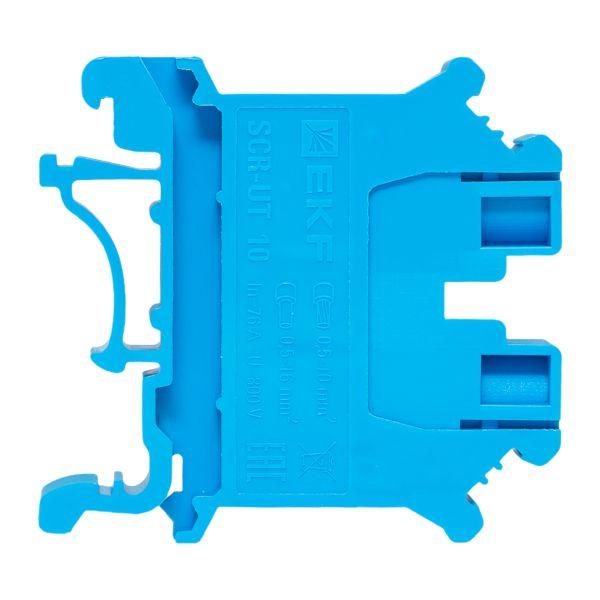 Клеммная колодка винтовая 10 UT синяя EKF scr-ut-10-b