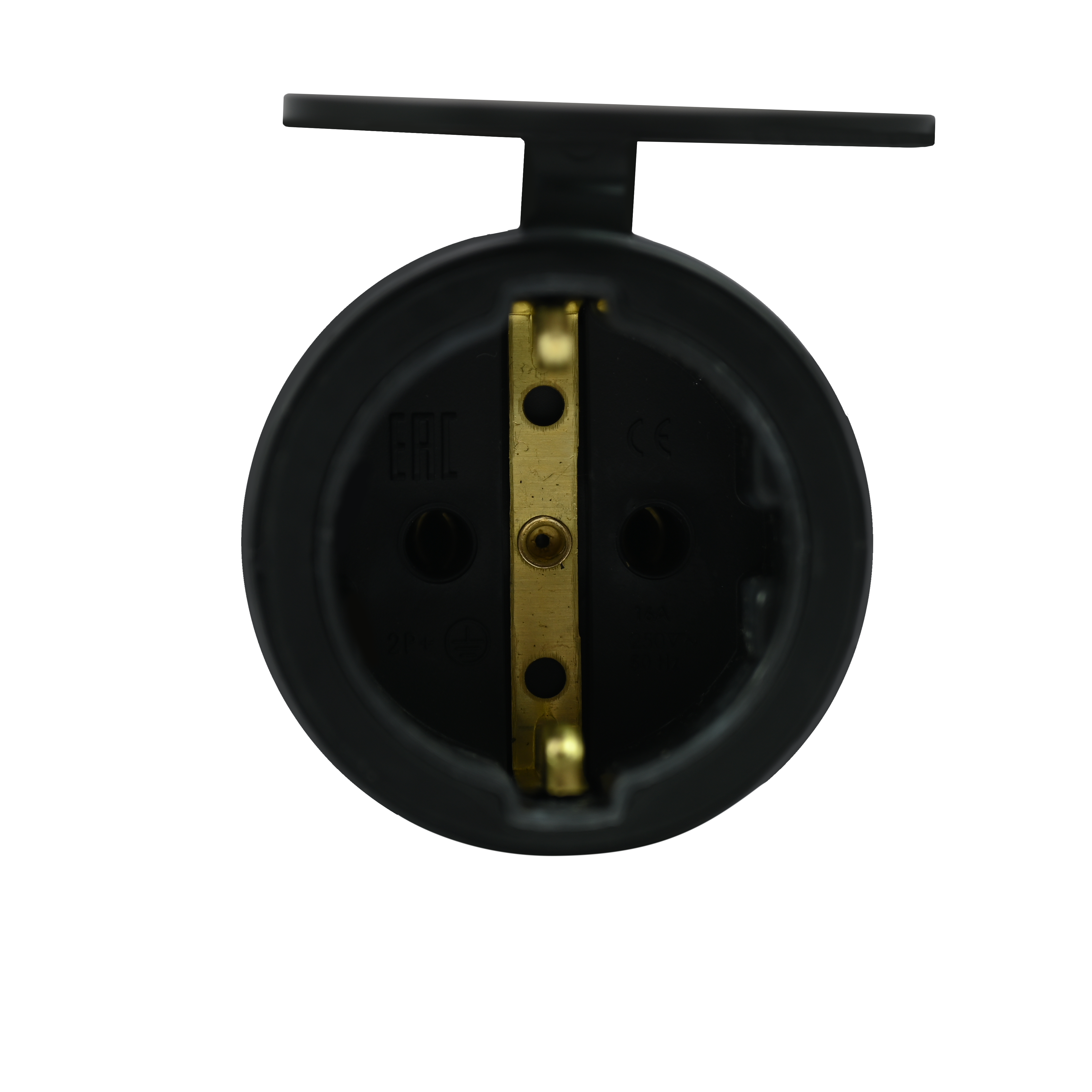 Розетка 2К+З кабельная каучуковая 16А/250В IP44 Чёрная MultiSet Systeme Electric MST4002BK