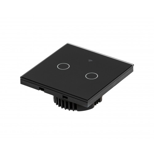 Умный выключатель, 2 клавиши, черный Sibling Powerlite-WS2B (Черный) 00-00003239
