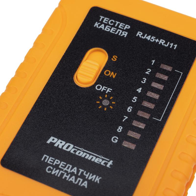 Тестер кабеля RJ-45+RJ-11 468 PROconnect REXANT 12-1006-4