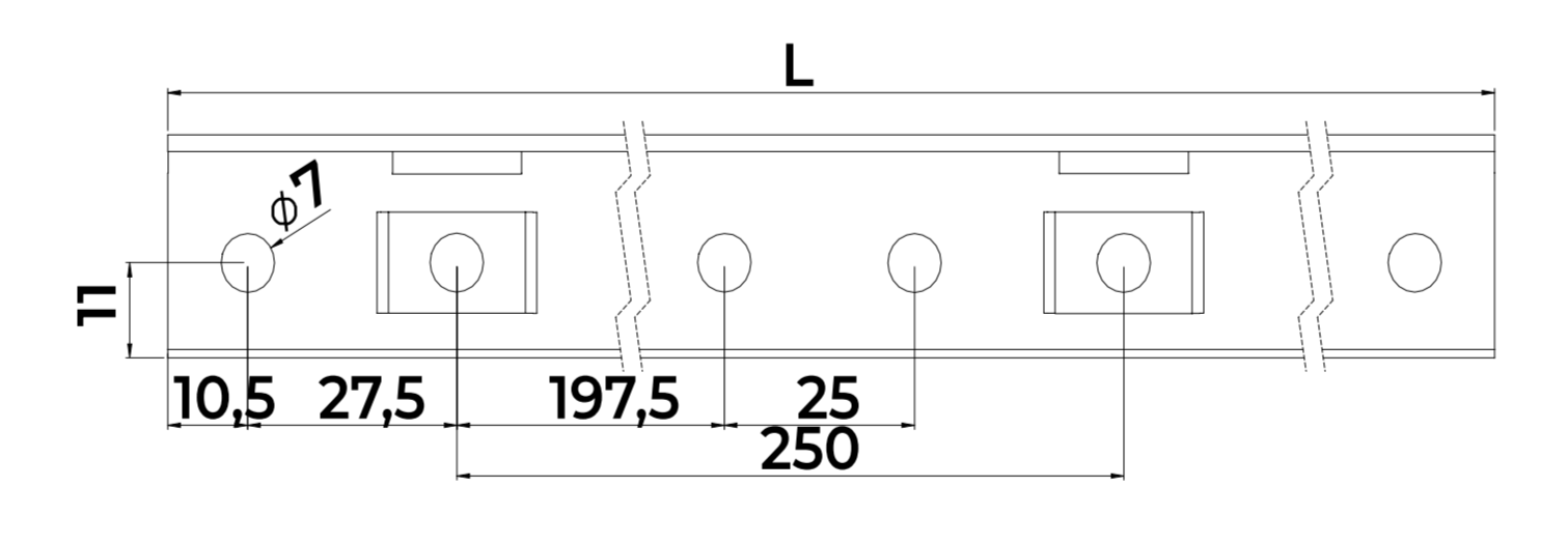 Разделяющий профиль, 2 м CT-AP-35 L=2000 PG MEKA 1470588