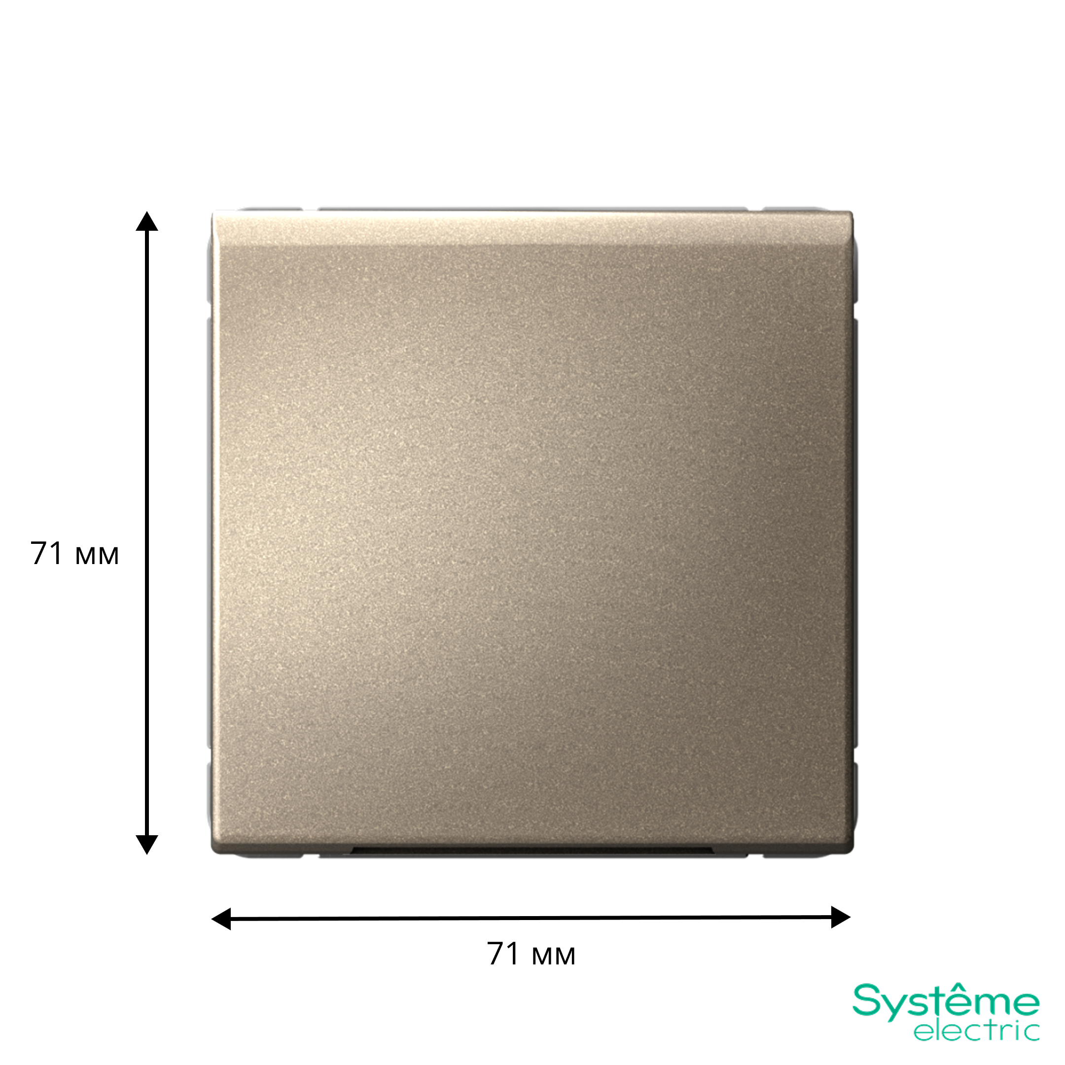 ARTGALLERY вывод кабеля, механизм, шампань Systeme Electric GAL000599