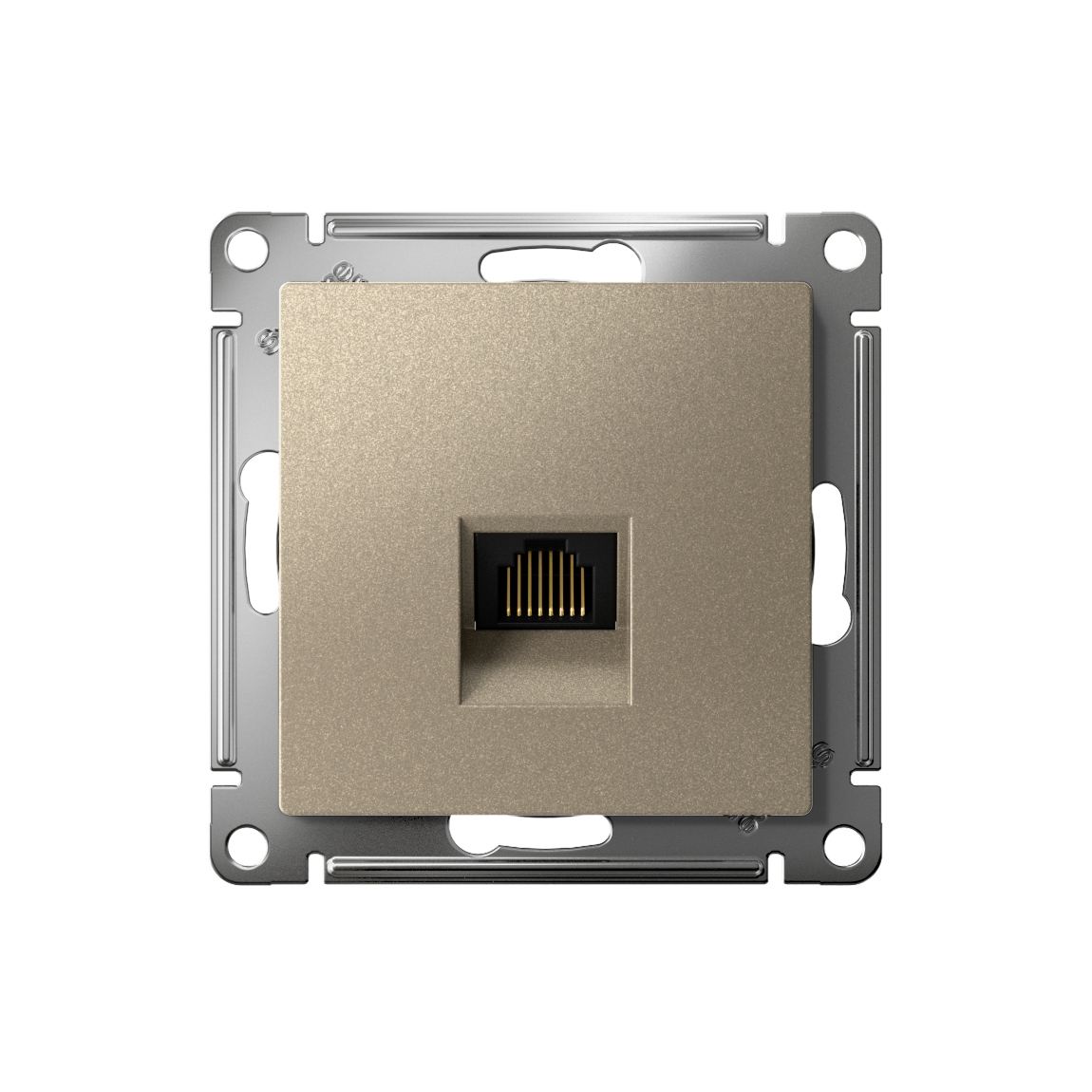 Розетка ATLASDESIGN компьютерная RJ45 механизм шампань Systeme Electric ATN000583