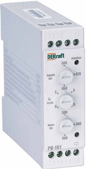 Реле контроля фаз РК-101 380В тип 02 Dekraft 23301DEK