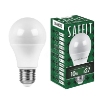 Лампа светодиодная LED 10вт Е27 теплый SAFFIT SBA6010 55004
