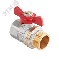 Кран шаровой полнопроходной 3/4' ВН, бабочка AquaHit BV.314.05