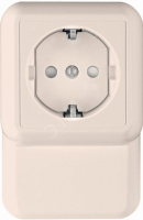 ПРИМА Розетка наружный с зеземляющим контактом бук Schneider Electric RA16-003-2I-8I