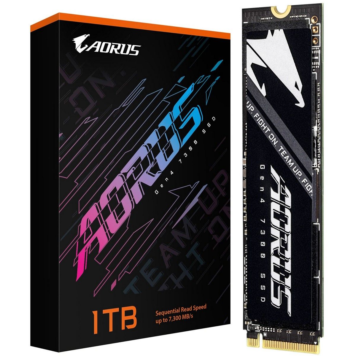 Накопитель SSD M.2 2280 1TB AORUS AG473, PCIe 4.0 x4, NVMe 1.4, 7300/6000 Мб/с GIGABYTE AG4731TB N 198541