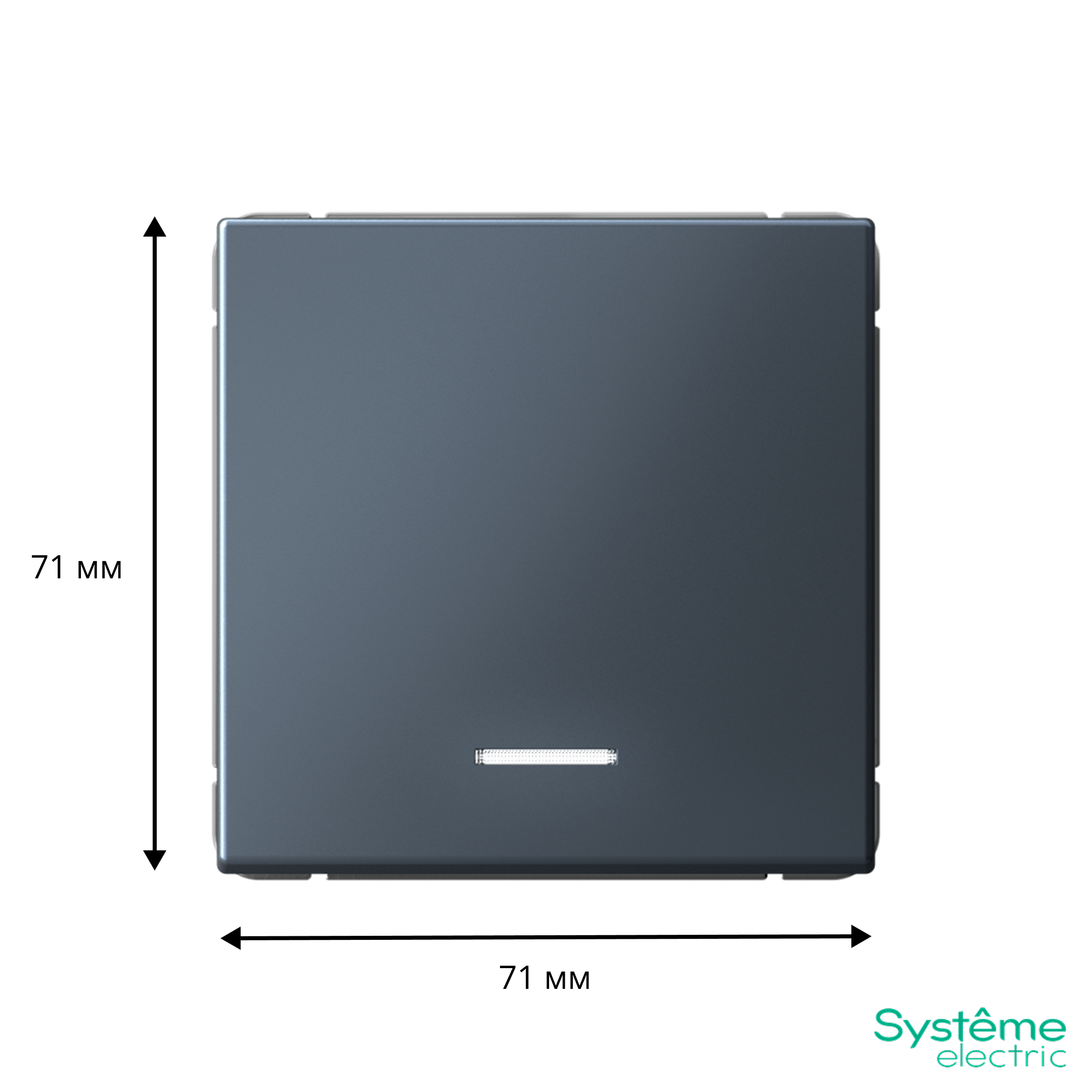 ARTGALLERY 1-клавишный выключатель с подсветкой, сх.1а, 10АХ, механизм, грифель Systeme Electric GAL000713