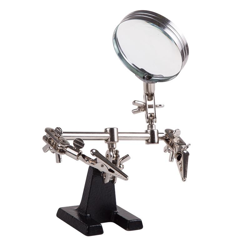 Держатель Третья рука с лупой х3, REXANT 12-0251