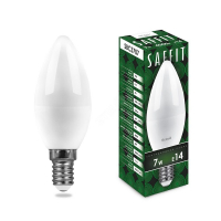 Лампа светодиодная LED 7вт E14 белый матовая свеча SAFFIT SBC3707 55031