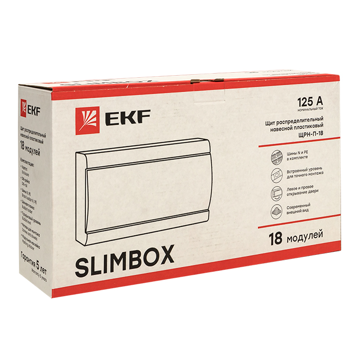 Щит распределительный навесной ЩРН-П-18 SlimBox IP41 PROxima EKF sb-n-18