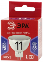 Лампа светодиодная LED 11 Вт 880Лм 6500К софит холодный GU5.3 220-240В LED MR16-11W-865-GU5.3 Red Line ЭРА Б0045347