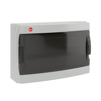 Щит настенный с дверцей 18 модулей IP65 серый с   клеммным блоком 63А DKC RB18W6TGD