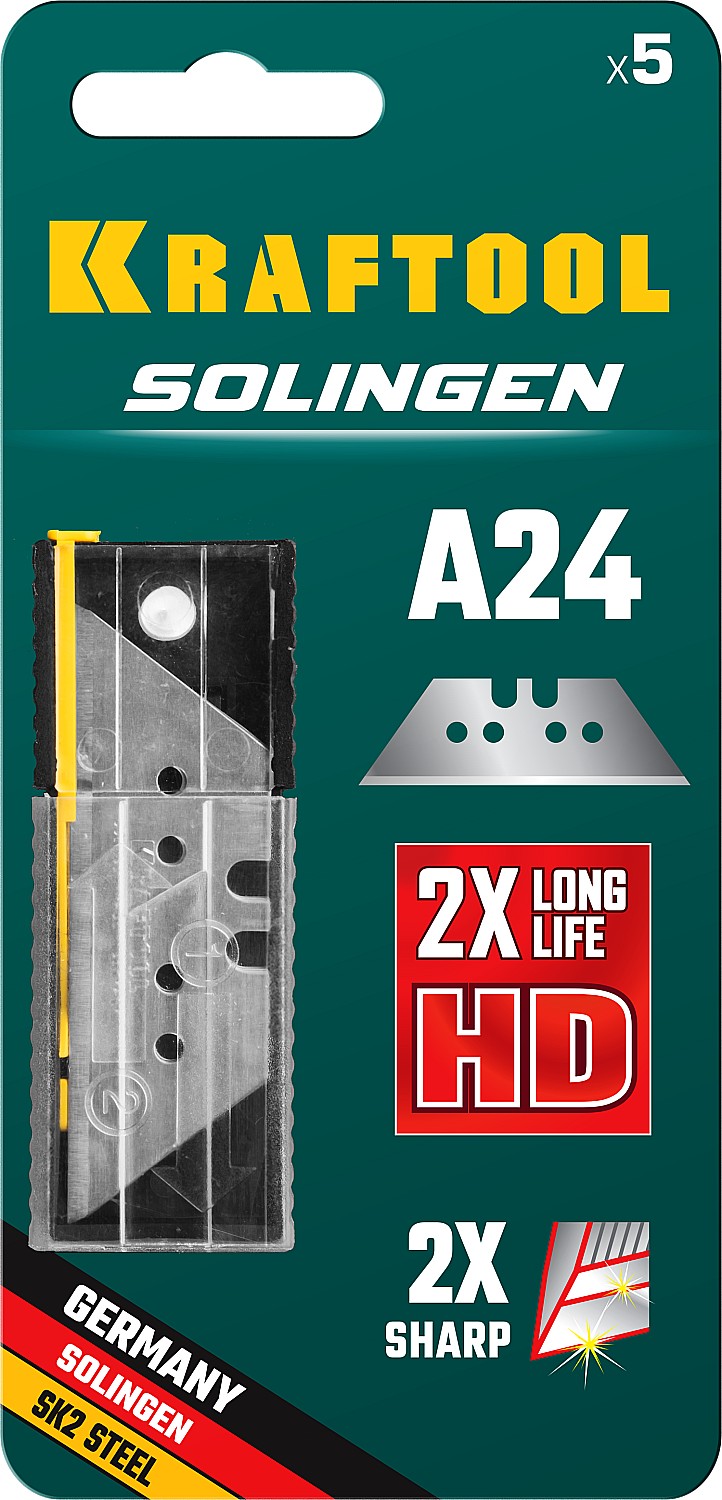 Трапециевидные лезвия Solingen А24 5 шт. KRAFTOOL 09625-S5_z02