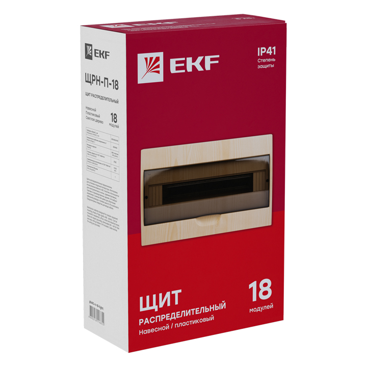Щит распределительный навесной ЩРН-П-18 светлое дерево IP41 PROxima EKF pb40-n-18-light