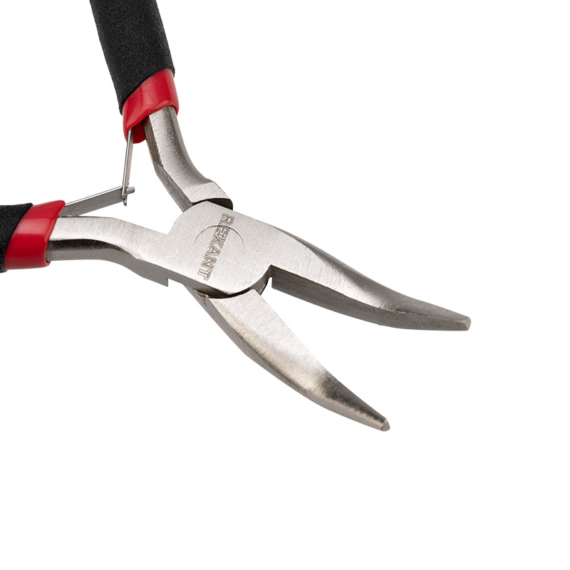 Тонкогубцы изогнутые Мини 120 мм никел REXANT 12-4603