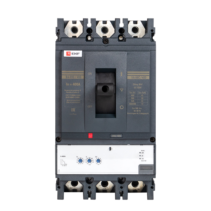 Выключатель автоматический трехполюсный ВА-99C 400/400А 45кА EKF mccb99C-400-400
