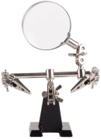 Держатель Третья рука с лупой х3, REXANT 12-0251