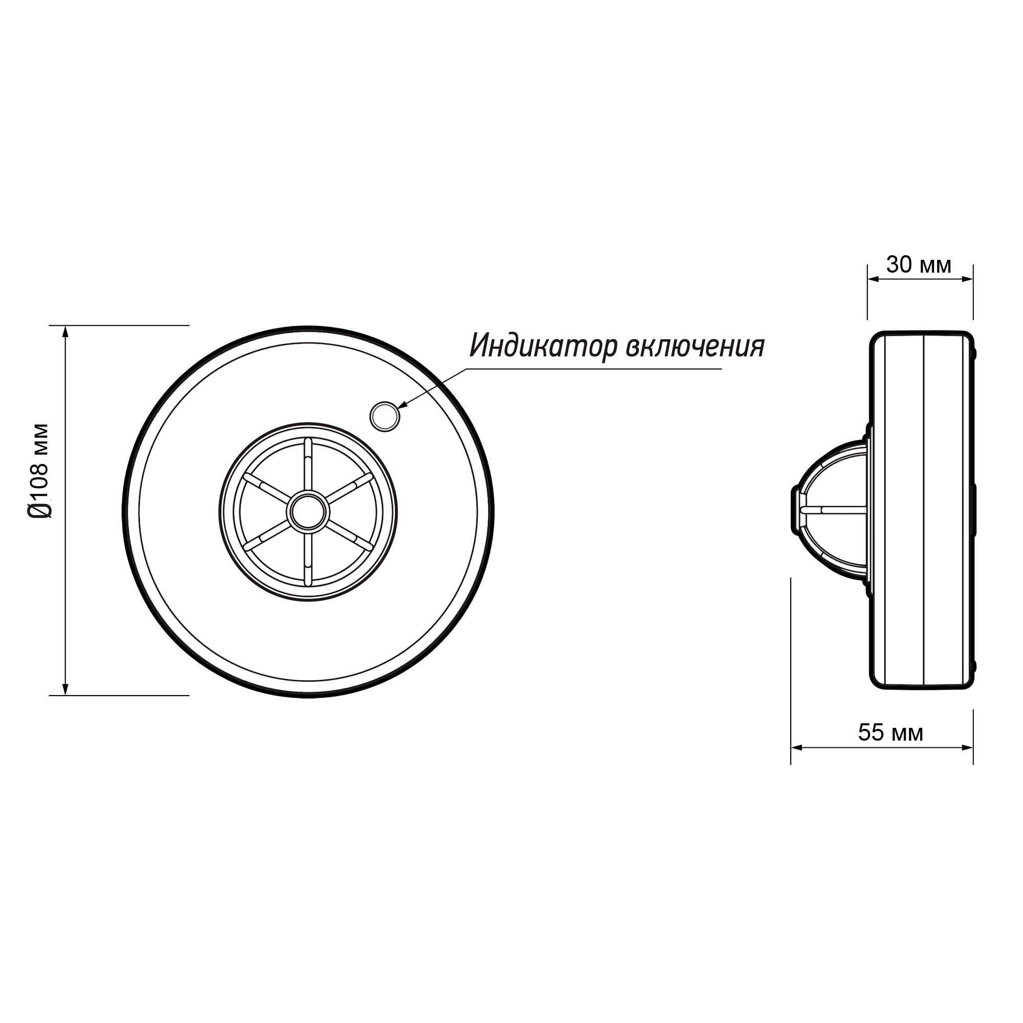 Датчик движения PMS-IR 024 1200Вт 360гр. 2-6м IP20 WH JazzWay 5012974